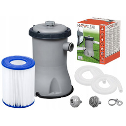 Pompa Filtrująca Basenowa Do Basenu 2006 l/h+FILTR+Rury Bestway