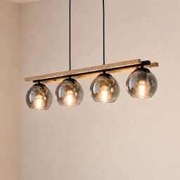 Lampa wisząca szklana Enrique Lindby, możliwość ściemniania, jasne