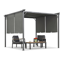 Antracytowa pergola tarasowa Sevilla 3x3m Garden Point