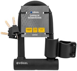 VÖGEL Zapięcie rowerowe VZP301 U-lock Czarny RABAT