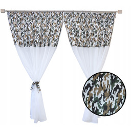 Firanka dziecięca dla chłopca czołg militaria wojsko Moro