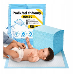 Podkłady higieniczne 60x90 50szt maty chłonne na łóżko