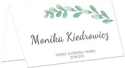 Winietki personalizowane składane z eukaliptusem - 15 szt.