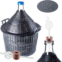 Zestaw winiarski balon 54L + korek nr.5 +