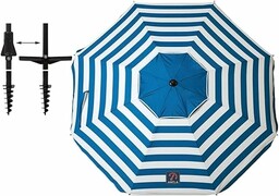 BigBuy Garden Parasol plażowy Ø 180 cm marynarza