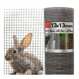 Siatka na krety gryzonie zgrzewana hodowlana 13x13 ocynk