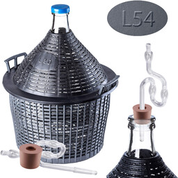 Zestaw winiarski balon 54L + korek nr.5 +