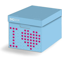 Lavatelli dgbox pojemnik z kartonu, jasnoniebieski/różowy, 44 x