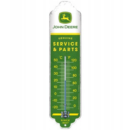 Termometr JOHN DEERE prezent 28cm metalowy wewnętrzny zewnętrzny