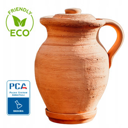 Dzbanek gliniany Naturalny filtr wody 1,5 L |Atest