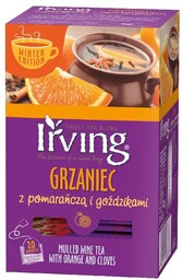 Herbata Irving Grzaniec Herbaciany Pomarańcza z goździkami 20x4g
