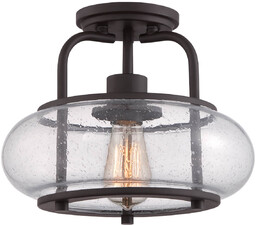 Elstead Lighting Okrągła lampa sufitowa QZ-TRILOGY-SF-S szklana