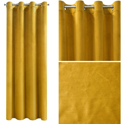 Zasłona 140 x 250 Dekoracyjna Velvet Rosa Musztard