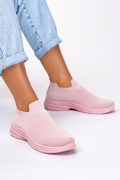 Różowe sneakersy Casu buty sportowe slip on 35-3-22-P/8-37
