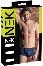 NEK - czarne bokserki z siateczką i sznurowaniem