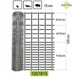 Siatka Ogrodzeniowa Leśna 120cm wysokość rolka 50m