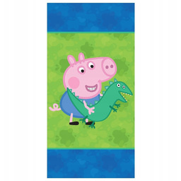 Ręcznik Świnka Peppa 70x140 z Dinozaurem Kolorowy Licencyjny