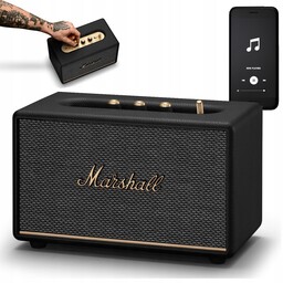 Marshall Głośnik Bluetooth Acton III Czarny Klasyczny Design