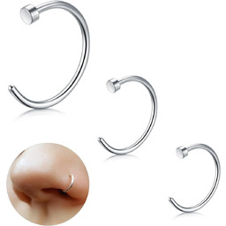 Fałszywe kolczyki septum helix conch 3 szt. 6/8/10