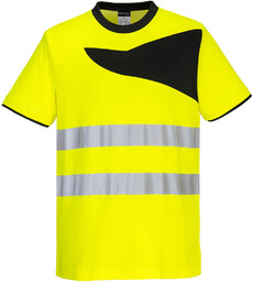 PORTWEST PW213 T-SHIRT OSTRZEGAWCZY PW2; ŻÓŁTY/CZARNY