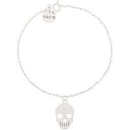 Srebrna bransoletka z czaszką