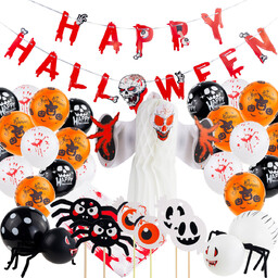 Halloween Zestaw Ozdobny Girlanda Balony Obrus