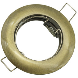 Oprawa okrągła GU10 sufitowa wpuszczana stała mosiądz