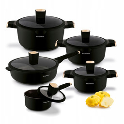 Zestaw Garnki na Indukcję Patelnia 28 cm Rondel