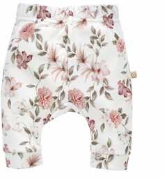 Yosoy Spodnie niemowlęce bawełna organiczna Boho flowers pink,