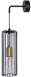 Kaja Lampa ścienna Fabia K-4939 industrial czarny złoty