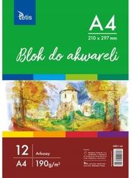 Blok do akwareli A4/190g 12 kartek TETIS /KB011-A4/