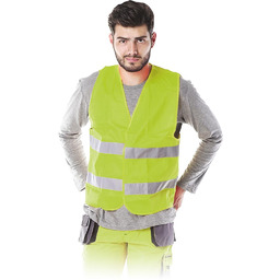 KAMIZELKA OSTRZEGAWCZA REIS KOS-5; SELEDYNOWY (4XL)