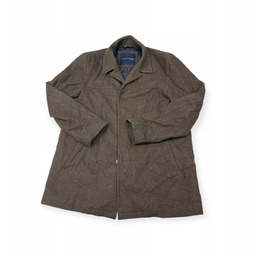 Brązowy płaszcz damski z guzikami Tommy Hilfiger XL