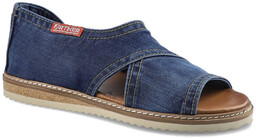 Jeansowe Sandały Damskie Artiker Modne Letnie Buty
