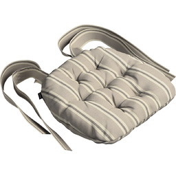 Poduszka na krzesło Marcin, beżowo-brązowe pasy, 40 x