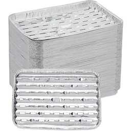 Relaxdays Taca do grillowania aluminiowa, zestaw 100 sztuk,