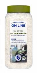 Sól do kąpieli stóp dla sportowców Magnez+Rozmaryn+Ginkgo biloba,