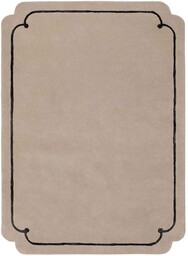 DYWAN Cookie Beige Black beżowy z czarną ramką,