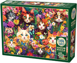 Puzzle, Koty wśród kwiatów, 1000 el.