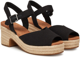 Espadryle Toms Isla Peep Toe 10021982 Czarny