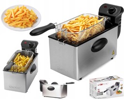 Frytkownica Olejowa Tradycyjna 2000W Olejowa 3L Inox Frytownica