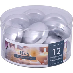 DONAU HOME Zestaw pływających świeczek/srebrne/12 sztuk / 2,8