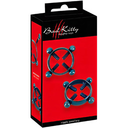 Bad Kitty - niebieski kolczyk do sutków (kółko)