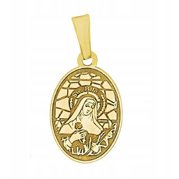 Medalik srebrny pr 925 Złoty Wisiorek Medalion Święta