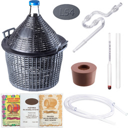 Zestaw winiarski balon 54L + korek nr.5 +