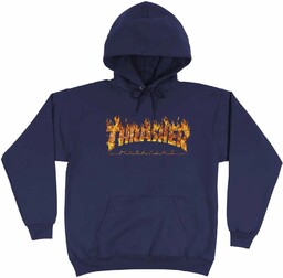 bluza męska THRASHER INFERNO PO HOOD Navy Blue