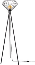 Lampa podłogowa Raquelle 1xE27 maks. 40W czarny metal/czarny