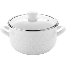 Garnek emaliowany Pyza Diamond z pokrywką 24 cm