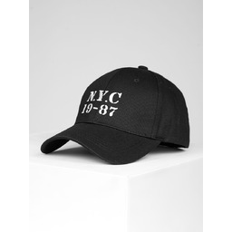 Czarna czapka z daszkiem Denley CZ124