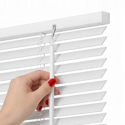 Żaluzja roleta Drewniana 25 mm Biała 60x140 cm